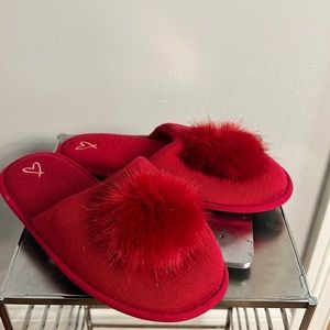 New red Victoria secret slippers